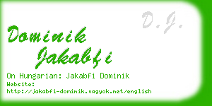 dominik jakabfi business card